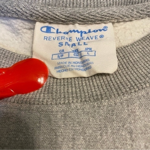 Champion Reverse Weave Crewneck Sweatshirt , Gray, Size Small - Picture 7 of 10